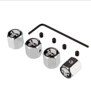 NWOT Skull Valve Stem Caps with Wrench